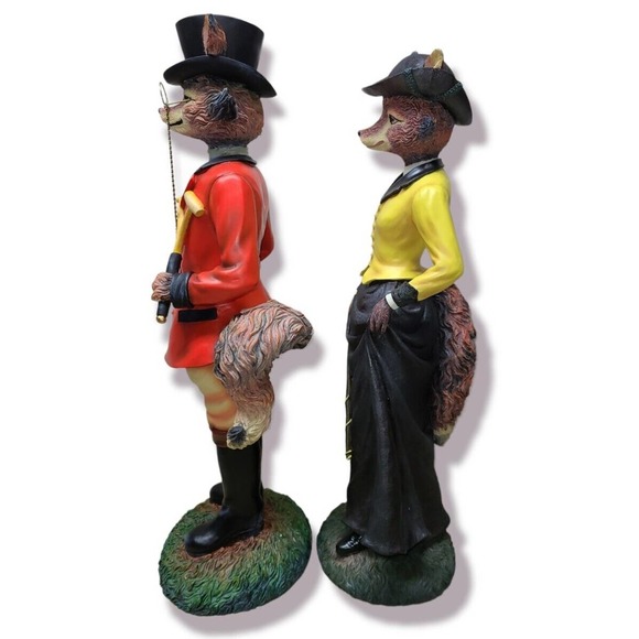 Winterthur Mr & Mrs Lord Fox Hunt 26” English Library Statue Exclusive - Picture 2 of 7